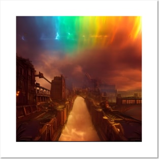 Steampunk apocalypse rainbow Posters and Art